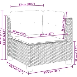 MAISON EXCLUSIVE - Salon de jardin 10 pcs avec coussins noir résine tressée