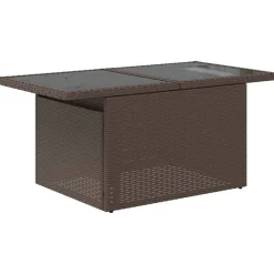 MAISON EXCLUSIVE - Salon de jardin avec coussins 5 pcs marron résine tressée