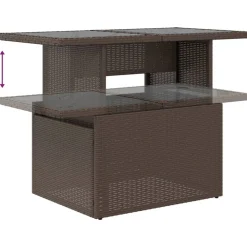 MAISON EXCLUSIVE - Salon de jardin avec coussins 5 pcs marron résine tressée