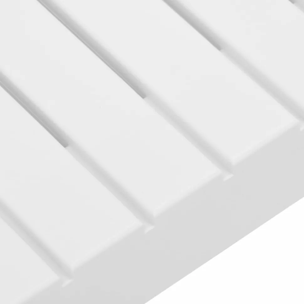 MAISON EXCLUSIVE - Salon de jardin 4 pcs avec coussins plastique blanc