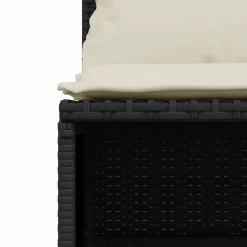 MAISON EXCLUSIVE - Salon de jardin 5 pcs avec coussins noir résine tressée