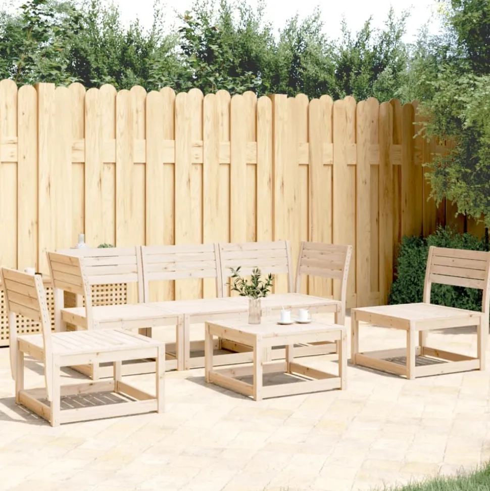 MAISON EXCLUSIVE - Salon de jardin 5 pcs bois de pin massif