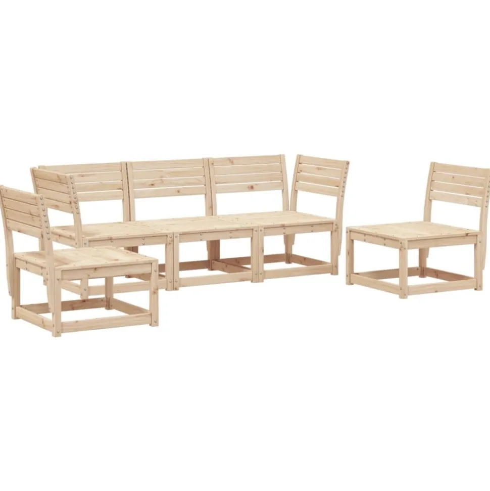 MAISON EXCLUSIVE - Salon de jardin 5 pcs bois de pin massif