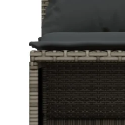 MAISON EXCLUSIVE - Salon de jardin 5 pcs avec coussins gris résine tressée