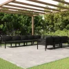 MAISON EXCLUSIVE - Salon de jardin 10 pcs avec coussins aluminium anthracite