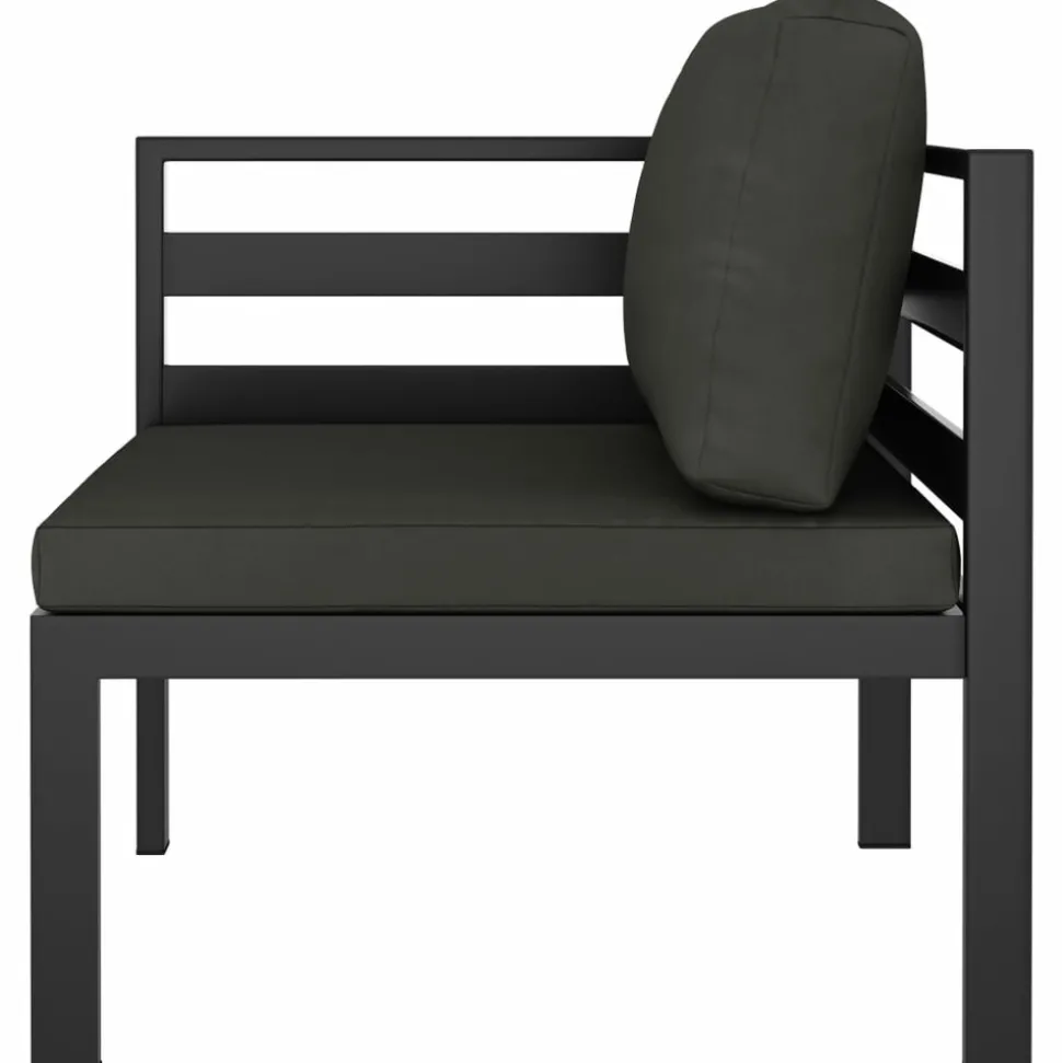 MAISON EXCLUSIVE - Salon de jardin 10 pcs avec coussins aluminium anthracite