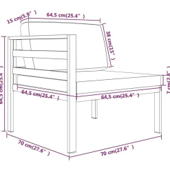 MAISON EXCLUSIVE - Salon de jardin 10 pcs avec coussins aluminium anthracite