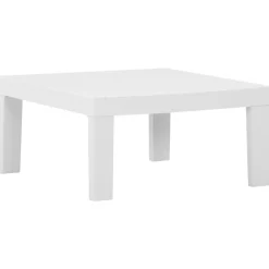 MAISON EXCLUSIVE - Salon de jardin 4 pcs avec coussins plastique blanc