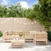 MAISON EXCLUSIVE - Salon de jardin 6 pcs avec coussins bois massif