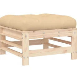 MAISON EXCLUSIVE - Salon de jardin 6 pcs avec coussins bois massif