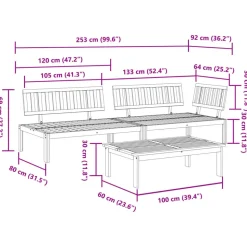 MAISON EXCLUSIVE - Salon palette de jardin 3 pcs bois d'acacia massif