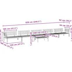 MAISON EXCLUSIVE - Salon palette de jardin 6 pcs bois d'acacia massif