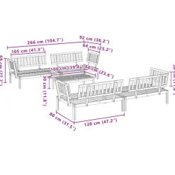 MAISON EXCLUSIVE - Salon palette de jardin 5 pcs bois d'acacia massif