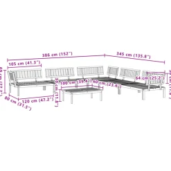 MAISON EXCLUSIVE - Salon palette de jardin 6 pcs bois d'acacia massif