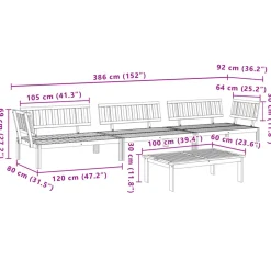 MAISON EXCLUSIVE - Salon palette de jardin 4 pcs bois d'acacia massif