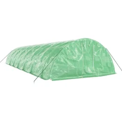 MAISON EXCLUSIVE - Serre avec cadre en acier vert 70 m² 14x5x2,3 m