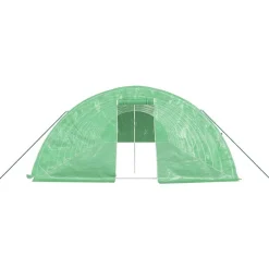 MAISON EXCLUSIVE - Serre avec cadre en acier vert 70 m² 14x5x2,3 m