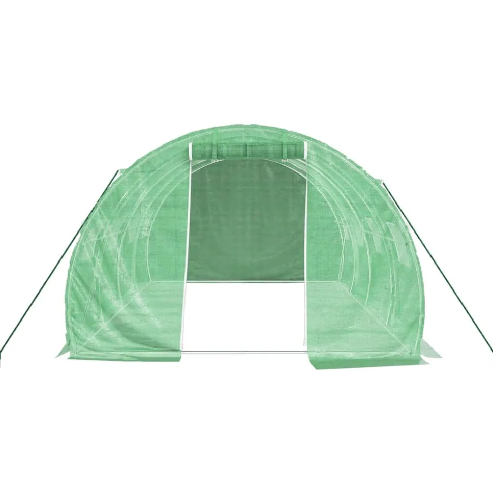 MAISON EXCLUSIVE - Serre avec cadre en acier vert 12 m² 4x3x2 m