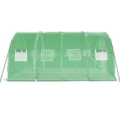 MAISON EXCLUSIVE - Serre avec cadre en acier vert 12 m² 4x3x2 m