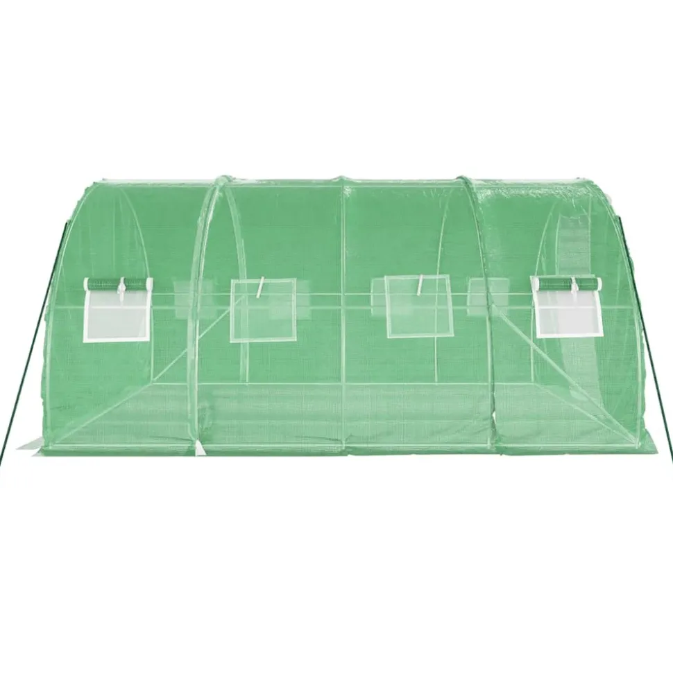 MAISON EXCLUSIVE - Serre avec cadre en acier vert 12 m² 4x3x2 m