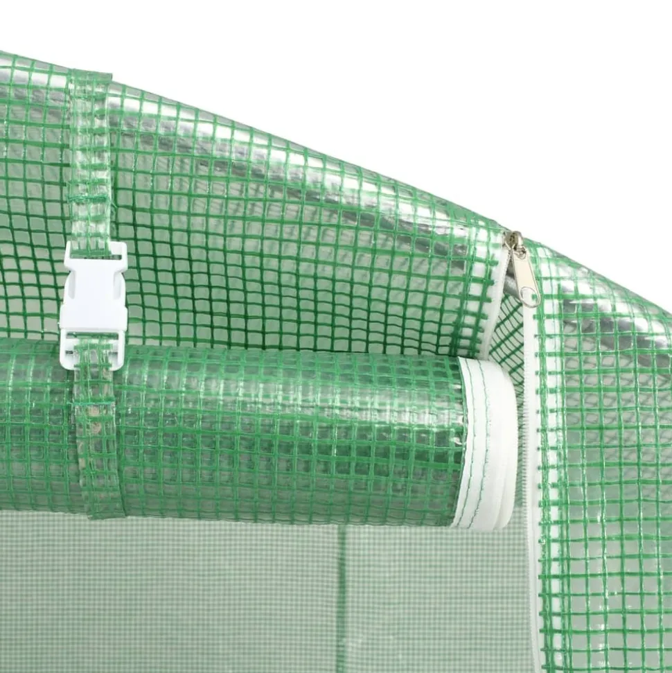 MAISON EXCLUSIVE - Serre avec cadre en acier vert 12 m² 4x3x2 m