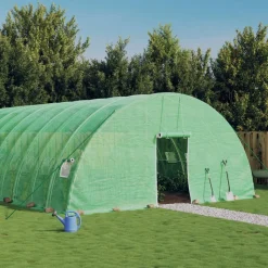 MAISON EXCLUSIVE - Serre avec cadre en acier vert 36 m² 6x6x2,85 m