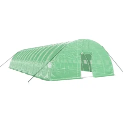 MAISON EXCLUSIVE - Serre avec cadre en acier vert 84 m² 14x6x2,85 m