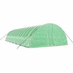 MAISON EXCLUSIVE - Serre avec cadre en acier vert 84 m² 14x6x2,85 m