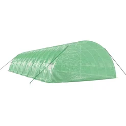 MAISON EXCLUSIVE - Serre avec cadre en acier vert 84 m² 14x6x2,85 m