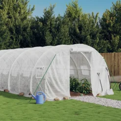 MAISON EXCLUSIVE - Serre avec cadre en acier blanc 66 m² 22x3x2 m