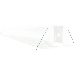 MAISON EXCLUSIVE - Serre avec cadre en acier blanc 66 m² 22x3x2 m