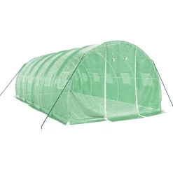 MAISON EXCLUSIVE - Serre avec cadre en acier vert 18 m² 6x3x2 m