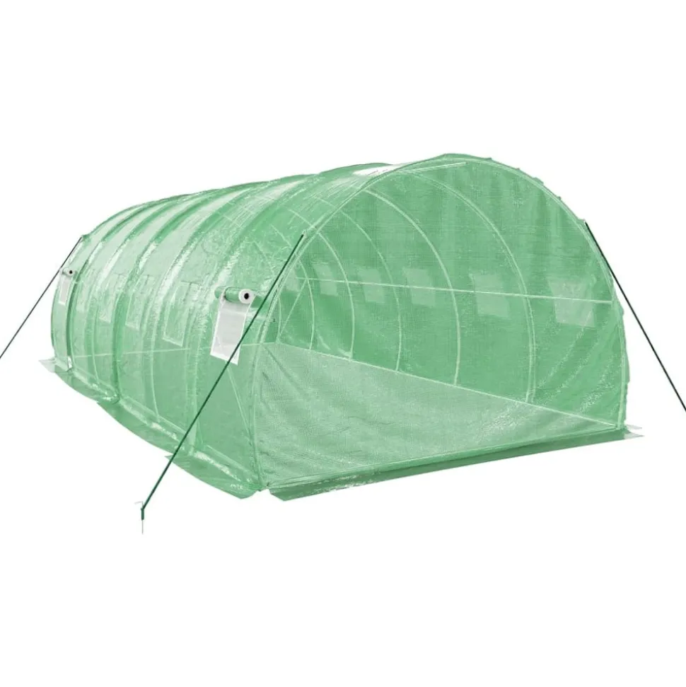 MAISON EXCLUSIVE - Serre avec cadre en acier vert 18 m² 6x3x2 m