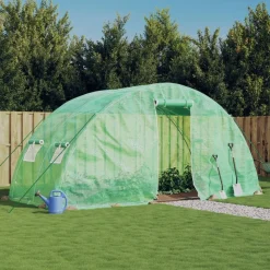 MAISON EXCLUSIVE - Serre avec cadre en acier vert 10 m² 5x2x2,3 m