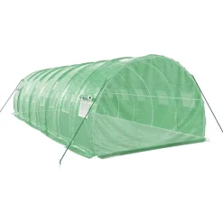 MAISON EXCLUSIVE - Serre avec cadre en acier vert 24 m² 8x3x2 m