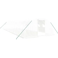 MAISON EXCLUSIVE - Serre avec cadre en acier blanc 48 m² 12x4x2 m