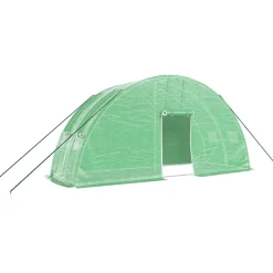 MAISON EXCLUSIVE - Serre avec cadre en acier vert 12 m² 6x2x2,85 m