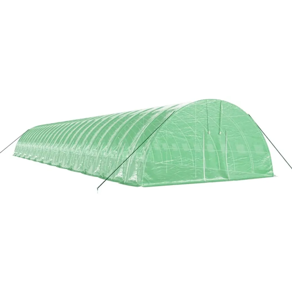 MAISON EXCLUSIVE - Serre avec cadre en acier vert 144 m² 24x6x2,85 m