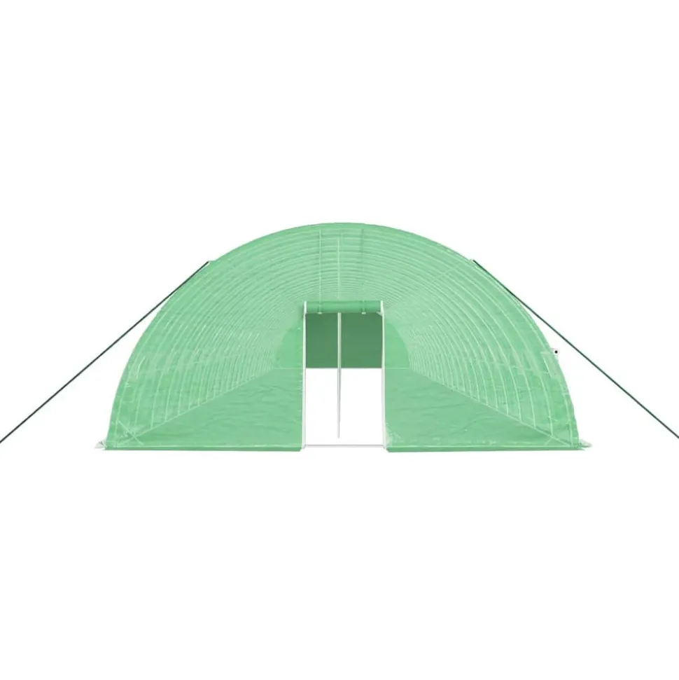 MAISON EXCLUSIVE - Serre avec cadre en acier vert 144 m² 24x6x2,85 m