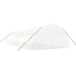 MAISON EXCLUSIVE - Serre avec cadre en acier blanc 84 m² 14x6x2,85 m