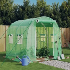 MAISON EXCLUSIVE - Serre avec cadre en acier vert 4 m² 2x2x2 m