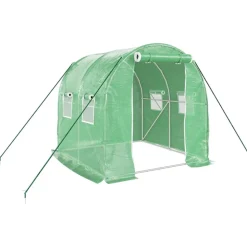 MAISON EXCLUSIVE - Serre avec cadre en acier vert 4 m² 2x2x2 m