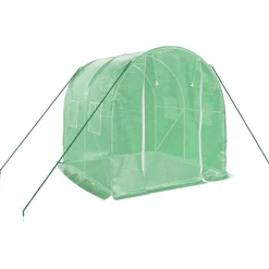 MAISON EXCLUSIVE - Serre avec cadre en acier vert 4 m² 2x2x2 m