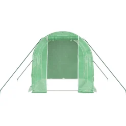 MAISON EXCLUSIVE - Serre avec cadre en acier vert 4 m² 2x2x2 m