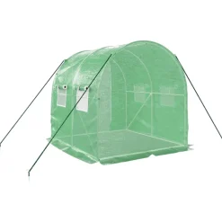 MAISON EXCLUSIVE - Serre avec cadre en acier vert 4 m² 2x2x2 m