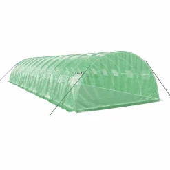 MAISON EXCLUSIVE - Serre avec cadre en acier vert 48 m² 12x4x2 m