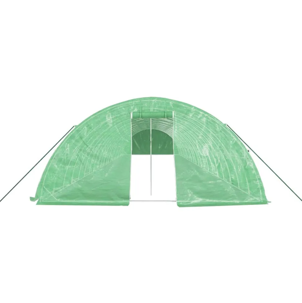 MAISON EXCLUSIVE - Serre avec cadre en acier vert 110 m² 22x5x2,3 m