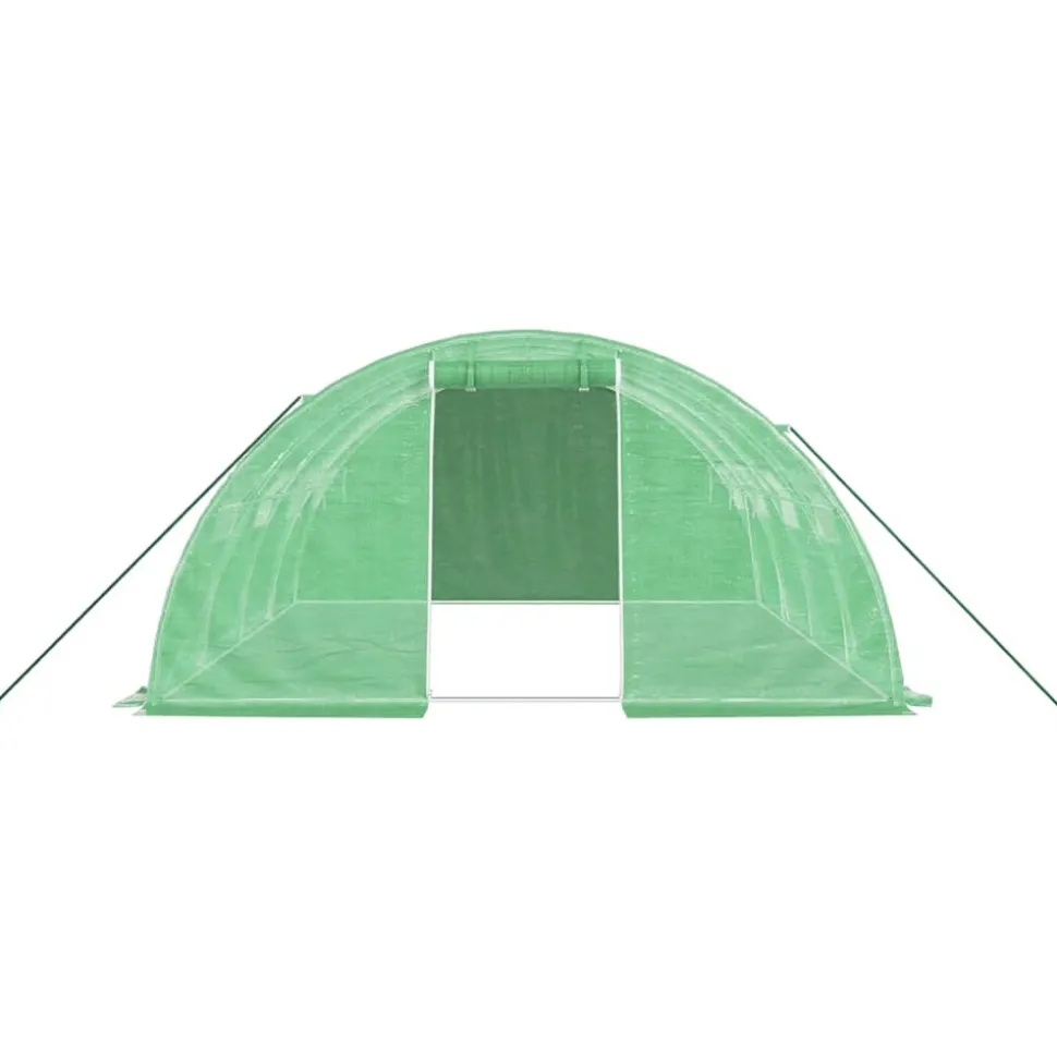 MAISON EXCLUSIVE - Serre avec cadre en acier vert 16 m² 4x4x2 m