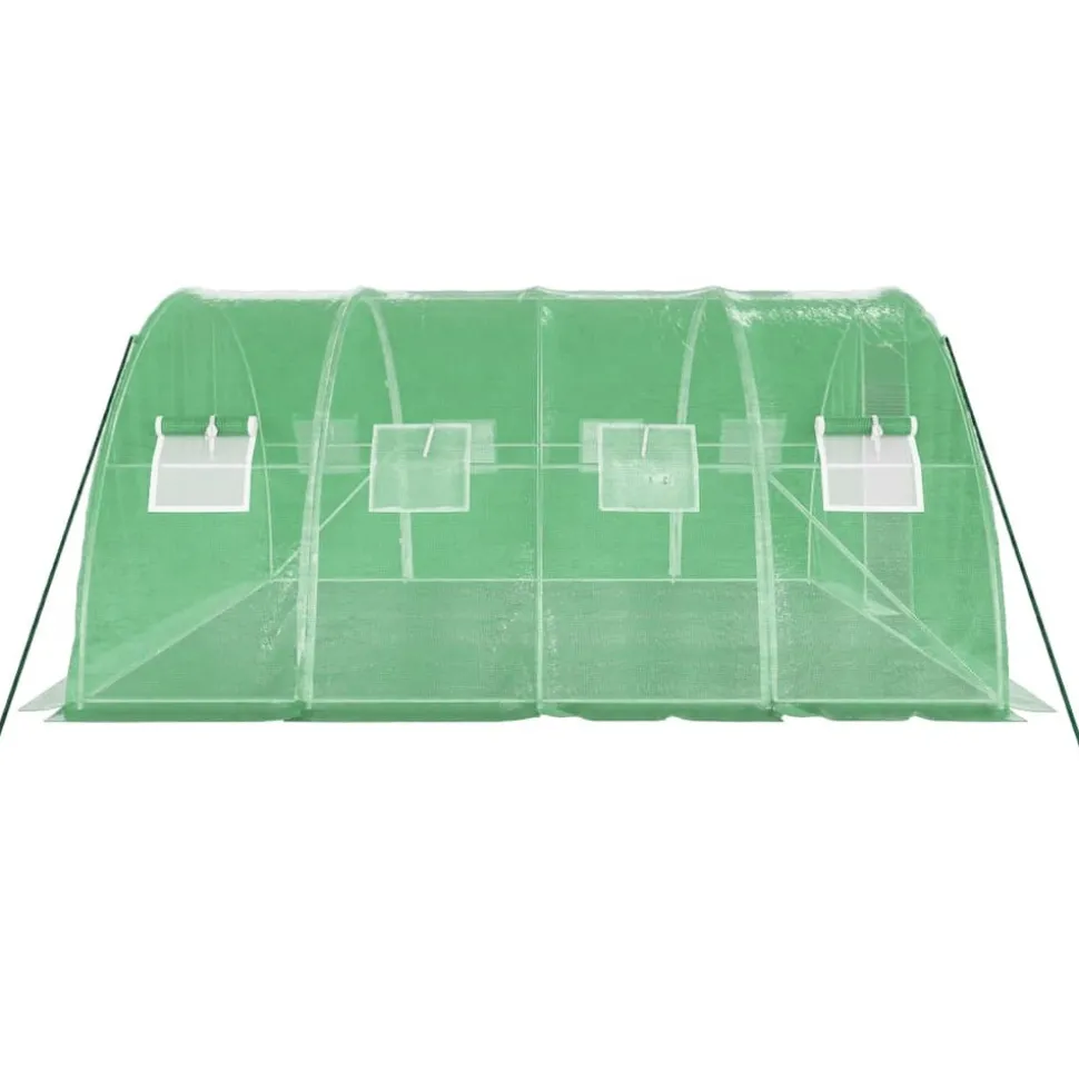 MAISON EXCLUSIVE - Serre avec cadre en acier vert 16 m² 4x4x2 m