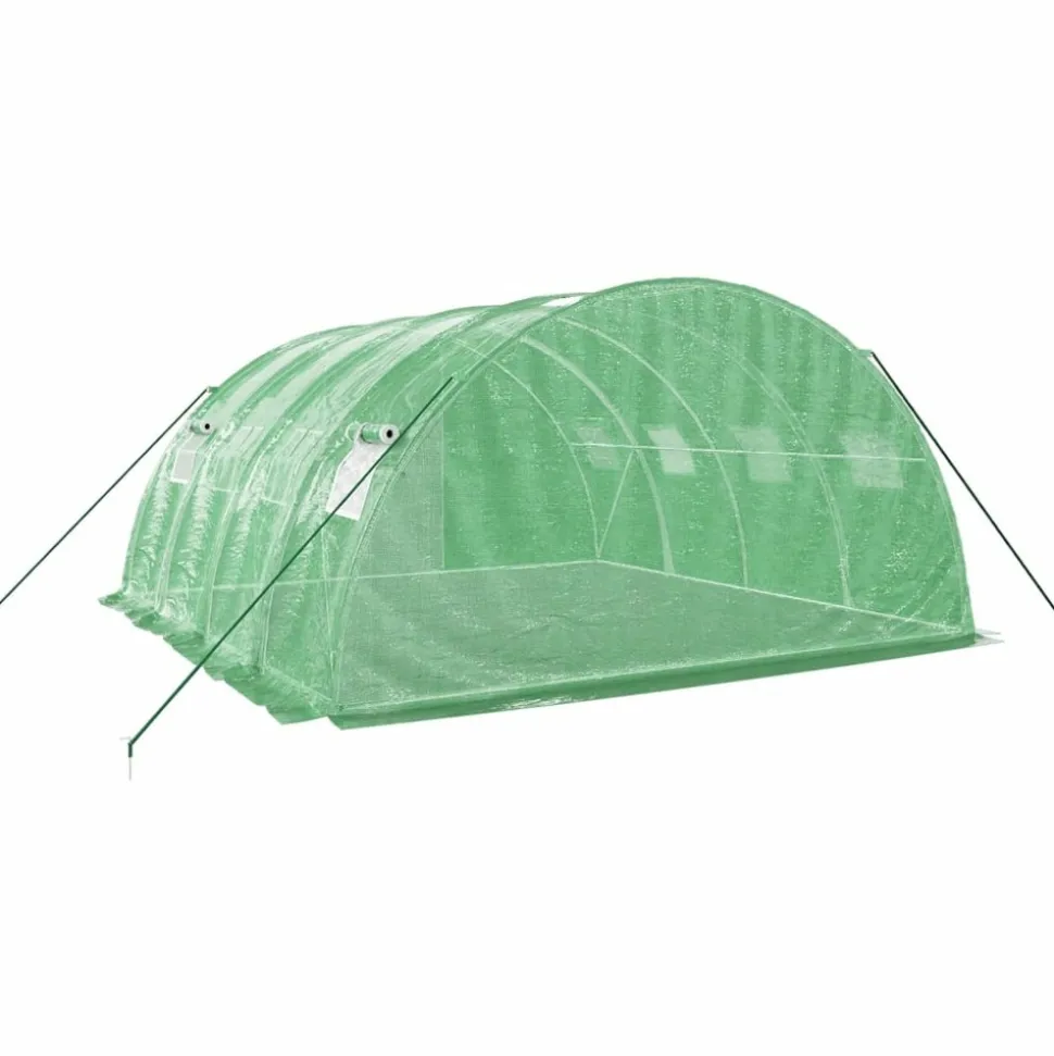 MAISON EXCLUSIVE - Serre avec cadre en acier vert 16 m² 4x4x2 m